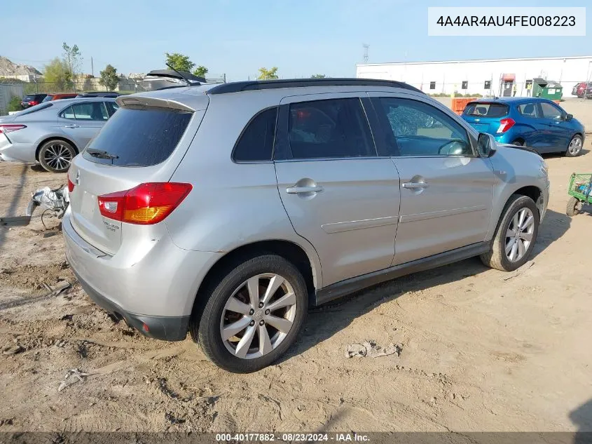 2015 Mitsubishi Outlander Sport Se VIN: 4A4AR4AU4FE008223 Lot: 40177882