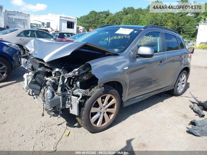 2015 Mitsubishi Outlander Sport Se VIN: 4A4AR4AU3FE014370 Lot: 40182392