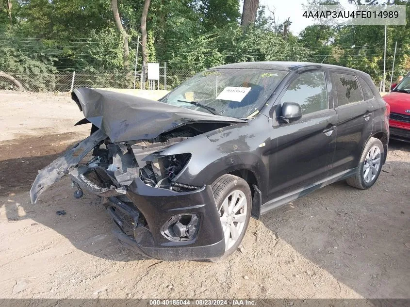 2015 Mitsubishi Outlander Sport Es VIN: 4A4AP3AU4FE014989 Lot: 40185044