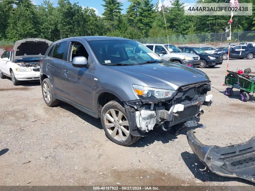 2015 Mitsubishi Outlander Sport Es VIN: 4A4AR3AU3FE002438 Lot: 40187922