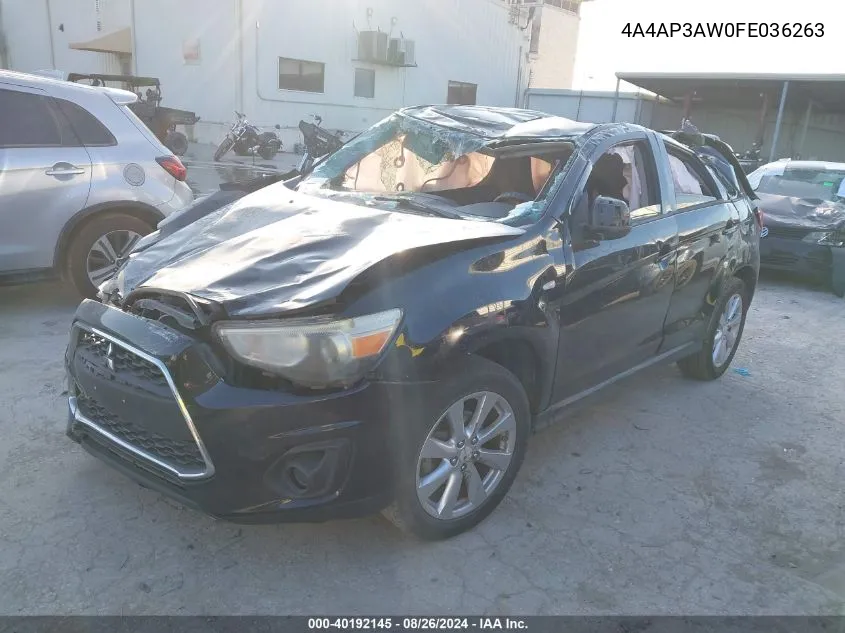 4A4AP3AW0FE036263 2015 Mitsubishi Outlander Sport Es