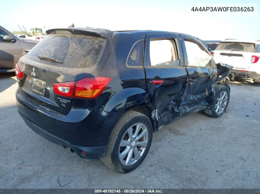 4A4AP3AW0FE036263 2015 Mitsubishi Outlander Sport Es