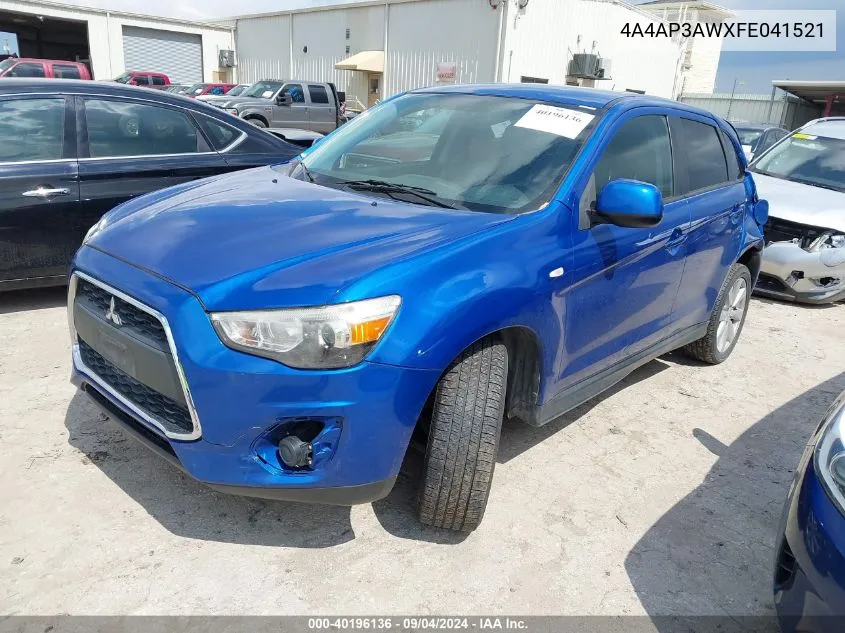 4A4AP3AWXFE041521 2015 Mitsubishi Outlander Sport Es