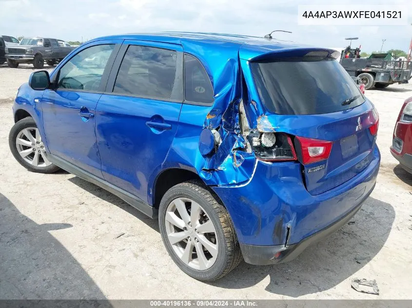 4A4AP3AWXFE041521 2015 Mitsubishi Outlander Sport Es