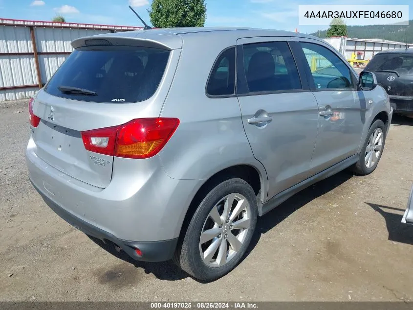 2015 Mitsubishi Outlander Sport Es VIN: 4A4AR3AUXFE046680 Lot: 40197025