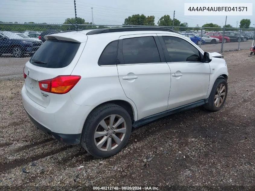 2015 Mitsubishi Outlander Sport Se VIN: 4A4AP4AU8FE041571 Lot: 40212740