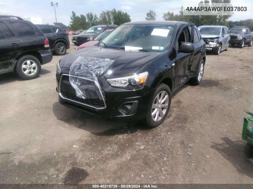 2015 Mitsubishi Outlander Sport Es VIN: 4A4AP3AW0FE037803 Lot: 40219739