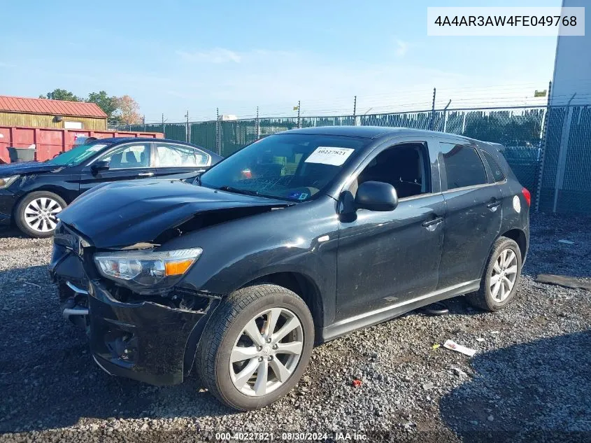 2015 Mitsubishi Outlander Sport Es VIN: 4A4AR3AW4FE049768 Lot: 40227821