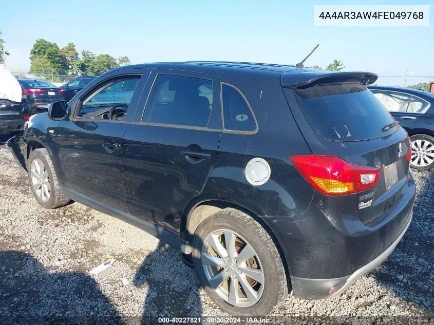 2015 Mitsubishi Outlander Sport Es VIN: 4A4AR3AW4FE049768 Lot: 40227821