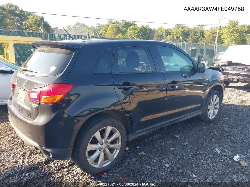 2015 Mitsubishi Outlander Sport Es VIN: 4A4AR3AW4FE049768 Lot: 40227821