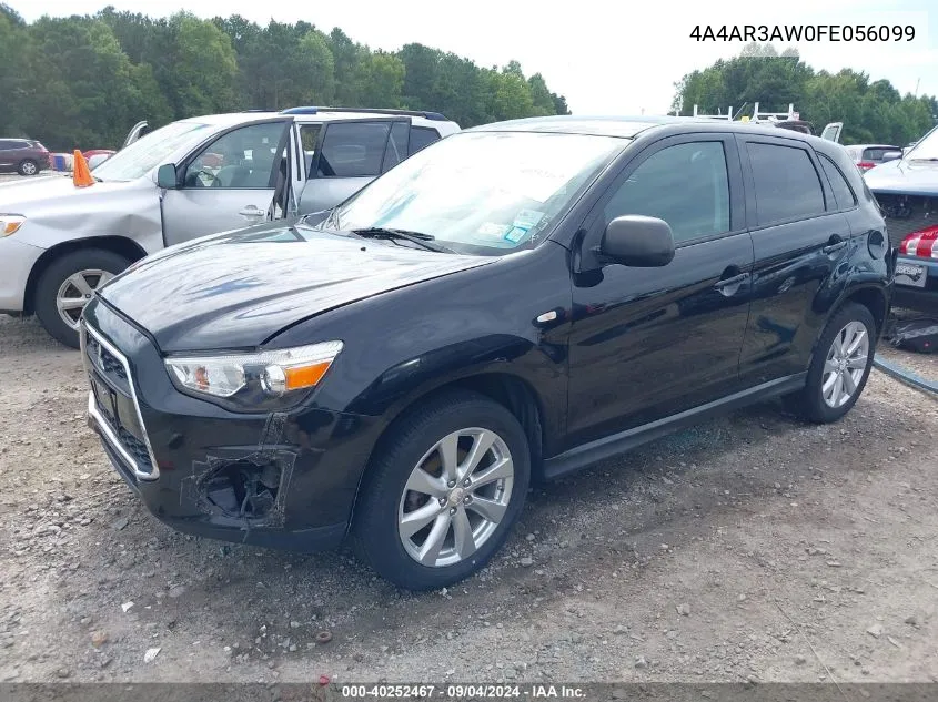 2015 Mitsubishi Outlander Sport Es VIN: 4A4AR3AW0FE056099 Lot: 40252467