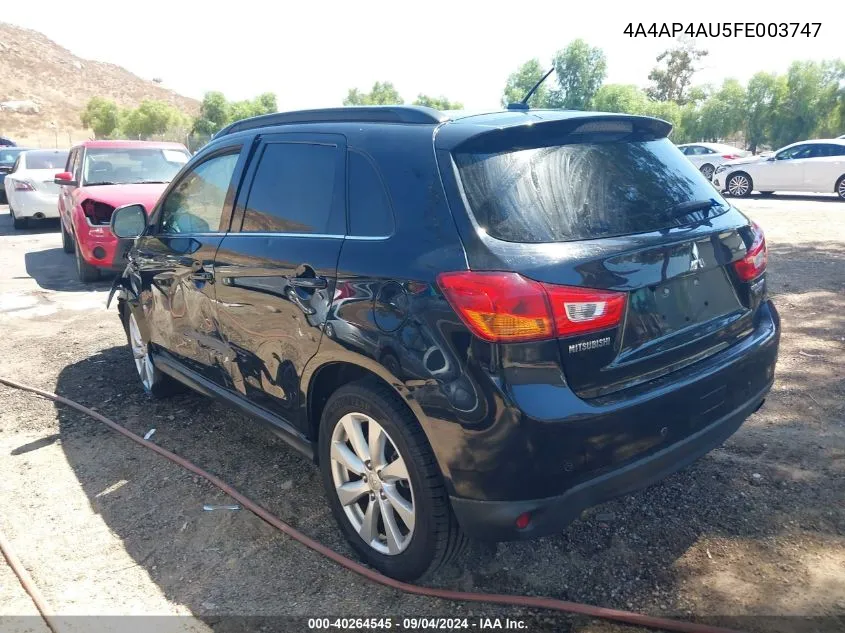 4A4AP4AU5FE003747 2015 Mitsubishi Outlander Sport Se