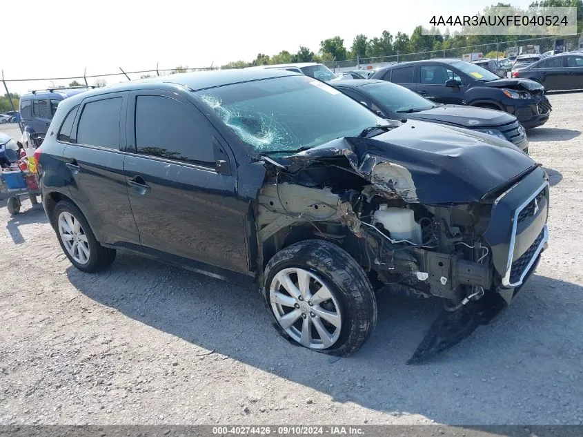 2015 Mitsubishi Outlander Sport Es VIN: 4A4AR3AUXFE040524 Lot: 40274426