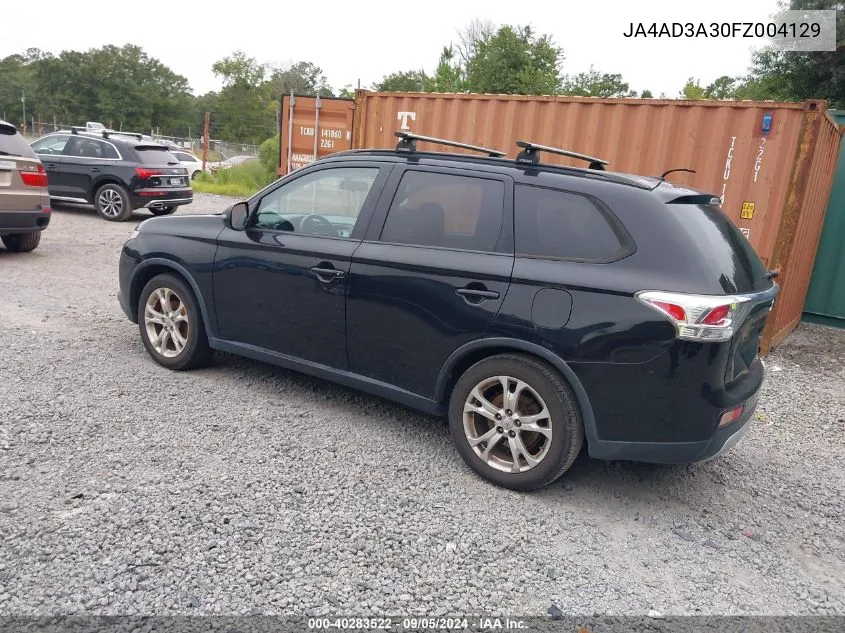 2015 Mitsubishi Outlander Se VIN: JA4AD3A30FZ004129 Lot: 40283522