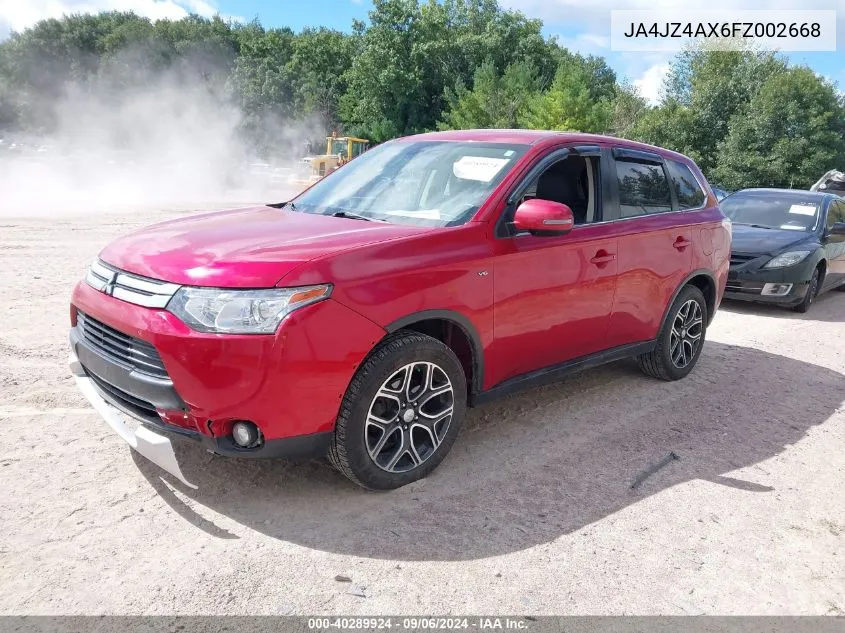 JA4JZ4AX6FZ002668 2015 Mitsubishi Outlander Gt