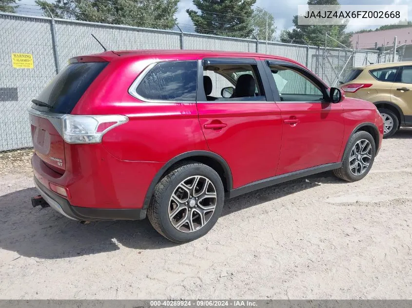 JA4JZ4AX6FZ002668 2015 Mitsubishi Outlander Gt