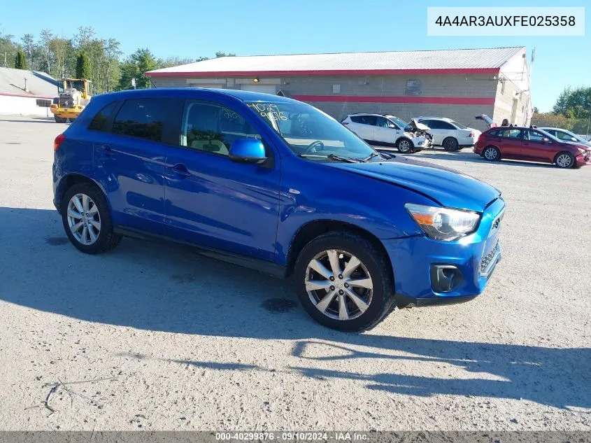 2015 Mitsubishi Outlander Sport Es VIN: 4A4AR3AUXFE025358 Lot: 40299876