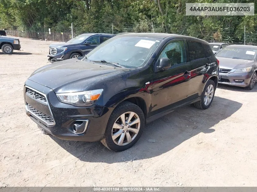 2015 Mitsubishi Outlander Sport Es VIN: 4A4AP3AU6FE036203 Lot: 40301104