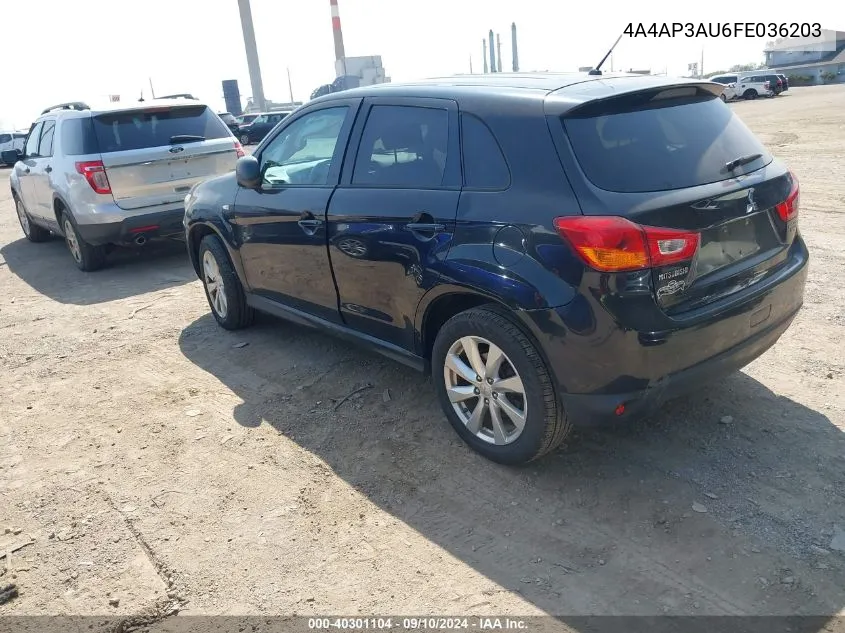 4A4AP3AU6FE036203 2015 Mitsubishi Outlander Sport Es