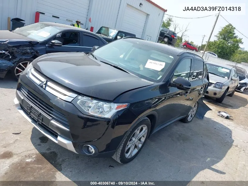 JA4AD3A39FZ014318 2015 Mitsubishi Outlander Se