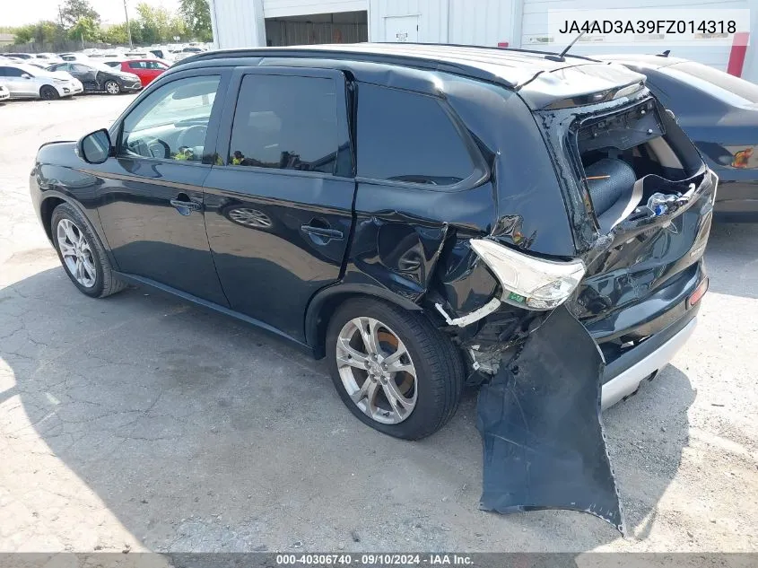 JA4AD3A39FZ014318 2015 Mitsubishi Outlander Se