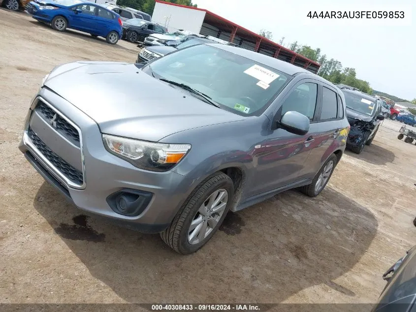 2015 Mitsubishi Outlander Sport Es VIN: 4A4AR3AU3FE059853 Lot: 40308433