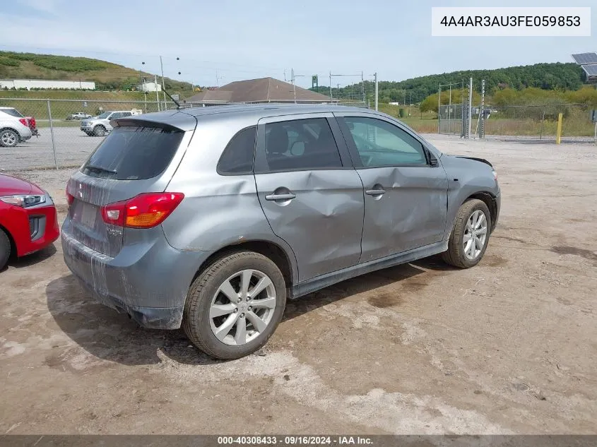 2015 Mitsubishi Outlander Sport Es VIN: 4A4AR3AU3FE059853 Lot: 40308433