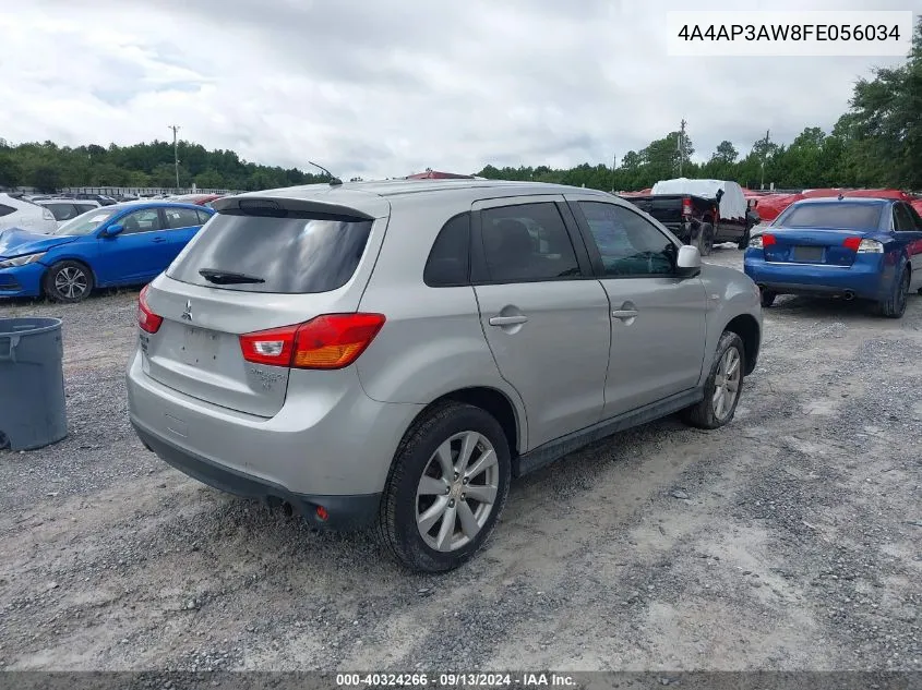 2015 Mitsubishi Outlander Sport Es VIN: 4A4AP3AW8FE056034 Lot: 40324266