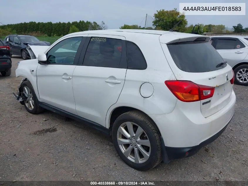 2015 Mitsubishi Outlander Sport Es VIN: 4A4AR3AU4FE018583 Lot: 40338668