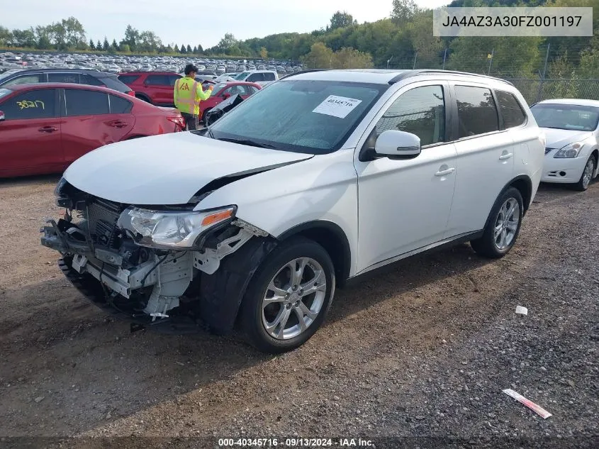 2015 Mitsubishi Outlander Se VIN: JA4AZ3A30FZ001197 Lot: 40345716