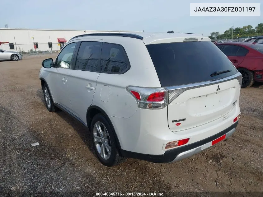 2015 Mitsubishi Outlander Se VIN: JA4AZ3A30FZ001197 Lot: 40345716