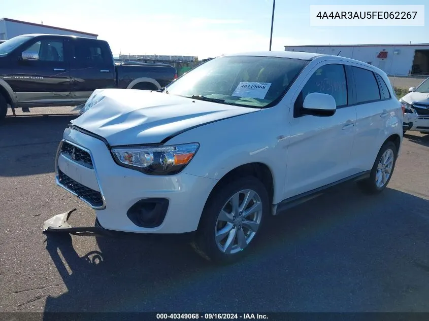 2015 Mitsubishi Outlander Sport Es VIN: 4A4AR3AU5FE062267 Lot: 40349068