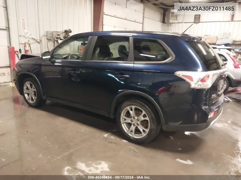 2015 Mitsubishi Outlander Se VIN: JA4AZ3A30FZ011485 Lot: 40349454