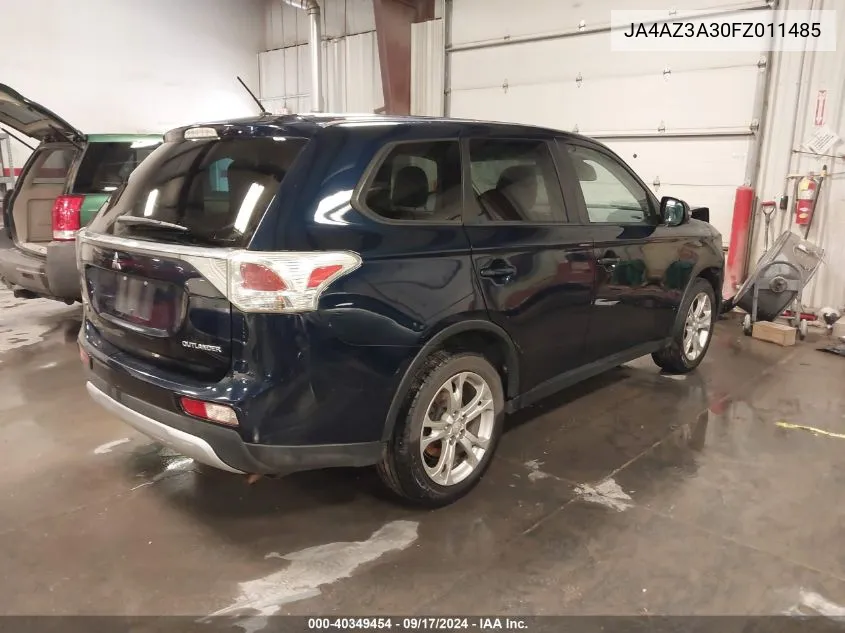 2015 Mitsubishi Outlander Se VIN: JA4AZ3A30FZ011485 Lot: 40349454