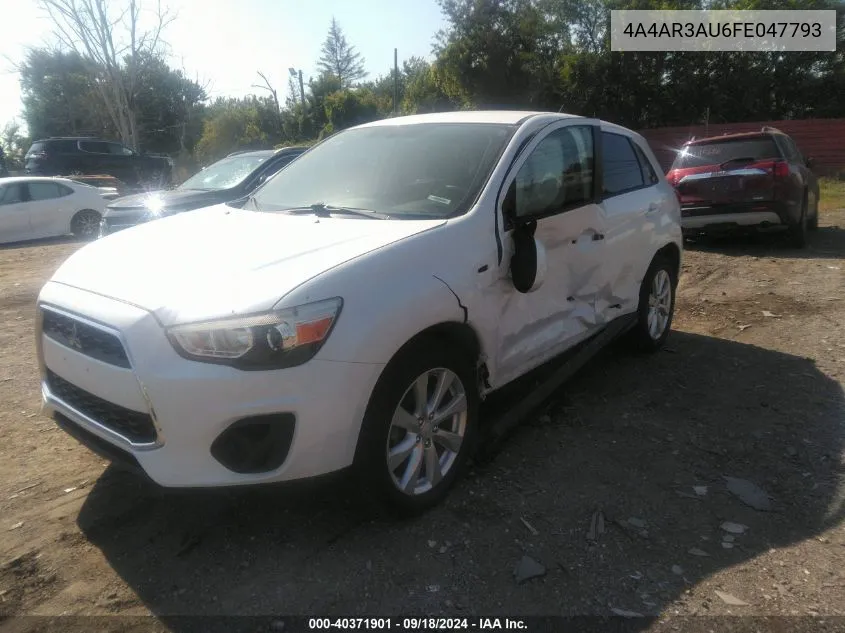 2015 Mitsubishi Outlander Sport Es VIN: 4A4AR3AU6FE047793 Lot: 40371901