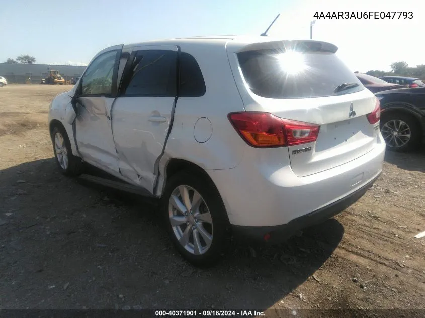 4A4AR3AU6FE047793 2015 Mitsubishi Outlander Sport Es