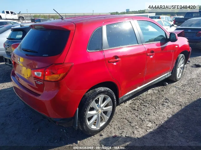 2015 Mitsubishi Outlander Sport Es VIN: 4A4AR3AU5FE048420 Lot: 40383869