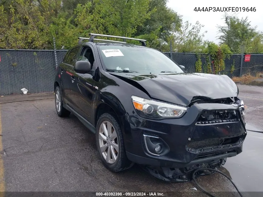 2015 Mitsubishi Outlander Sport Es VIN: 4A4AP3AUXFE019646 Lot: 40392398