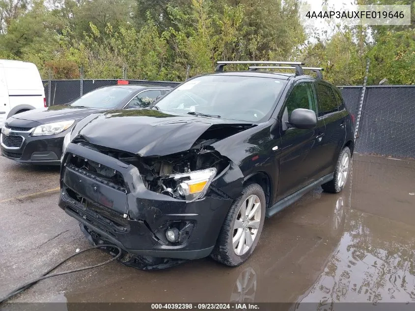 2015 Mitsubishi Outlander Sport Es VIN: 4A4AP3AUXFE019646 Lot: 40392398