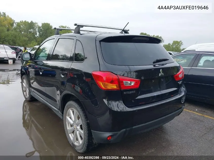 2015 Mitsubishi Outlander Sport Es VIN: 4A4AP3AUXFE019646 Lot: 40392398