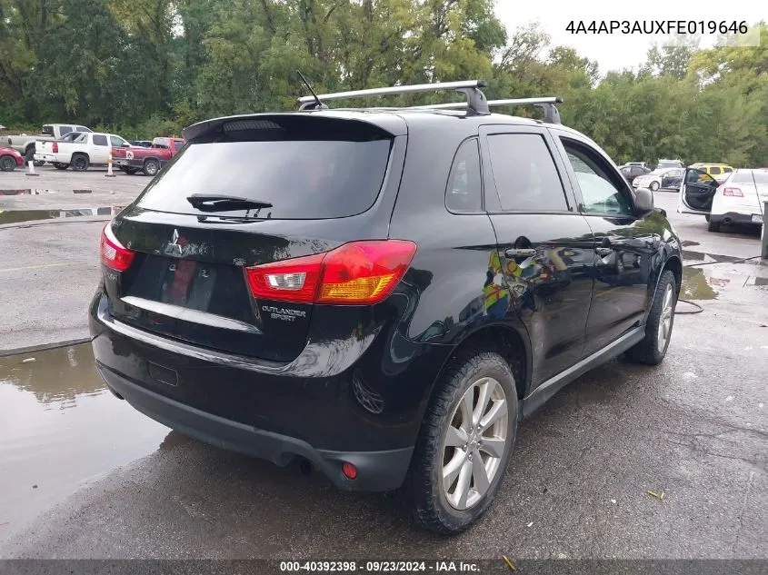 4A4AP3AUXFE019646 2015 Mitsubishi Outlander Sport Es