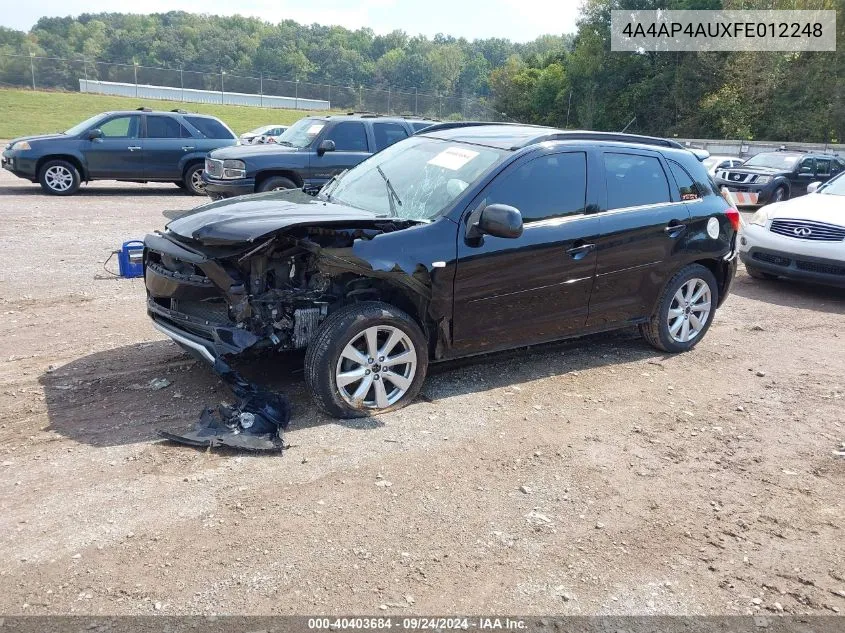 2015 Mitsubishi Outlander Sport Se VIN: 4A4AP4AUXFE012248 Lot: 40403684