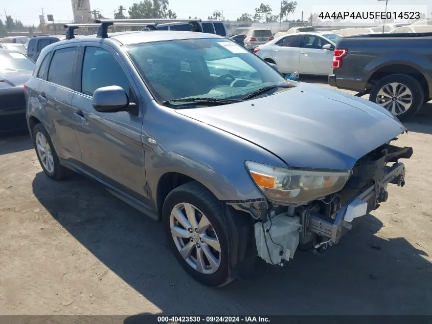 2015 Mitsubishi Outlander Sport Se/Gt VIN: 4A4AP4AU5FE014523 Lot: 40423530