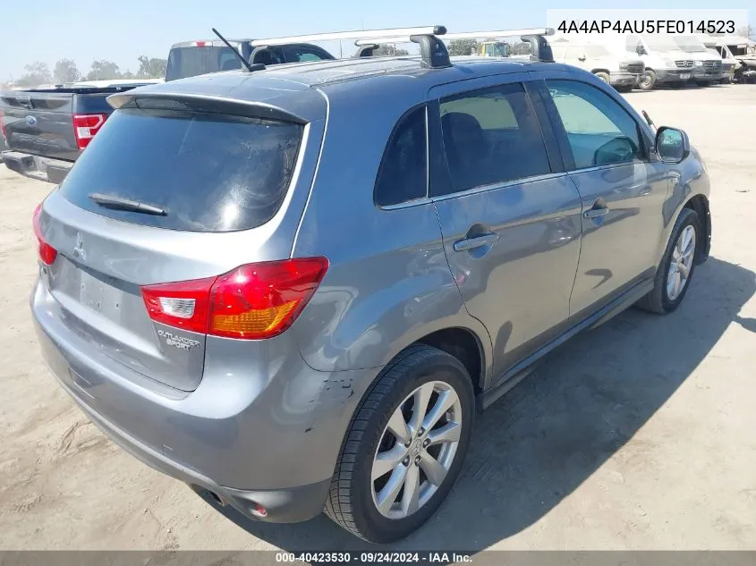 4A4AP4AU5FE014523 2015 Mitsubishi Outlander Sport Se/Gt