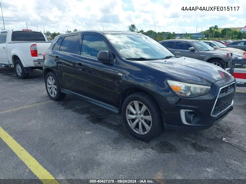 2015 Mitsubishi Outlander Sport Se VIN: 4A4AP4AUXFE015117 Lot: 40427378