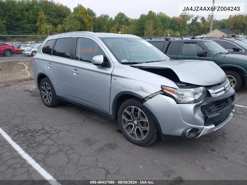 2015 Mitsubishi Outlander Gt VIN: JA4JZ4AX6FZ004243 Lot: 40437060