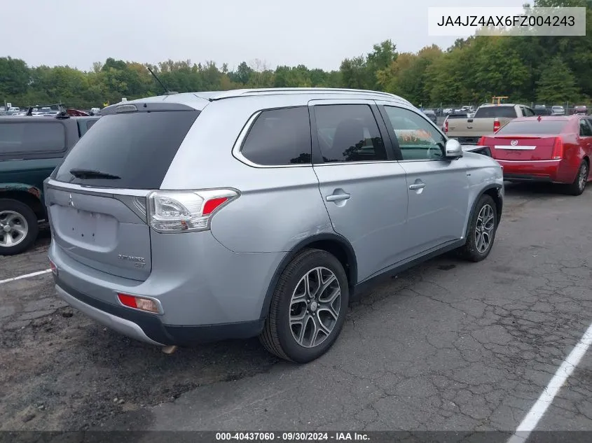 2015 Mitsubishi Outlander Gt VIN: JA4JZ4AX6FZ004243 Lot: 40437060