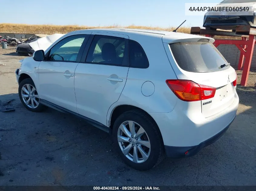 2015 Mitsubishi Outlander Sport Es VIN: 4A4AP3AU8FE060549 Lot: 40438234