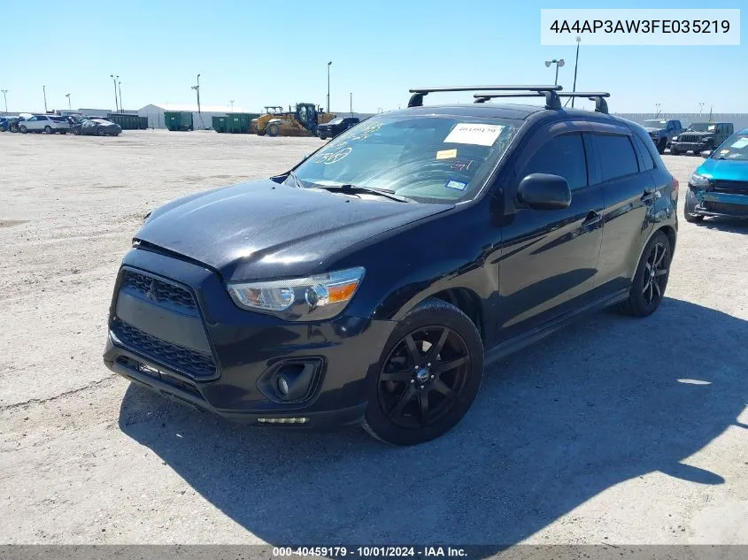 4A4AP3AW3FE035219 2015 Mitsubishi Outlander Sport Es