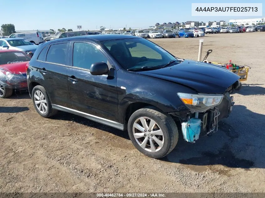 2015 Mitsubishi Outlander Sport Es VIN: 4A4AP3AU7FE025713 Lot: 40462784